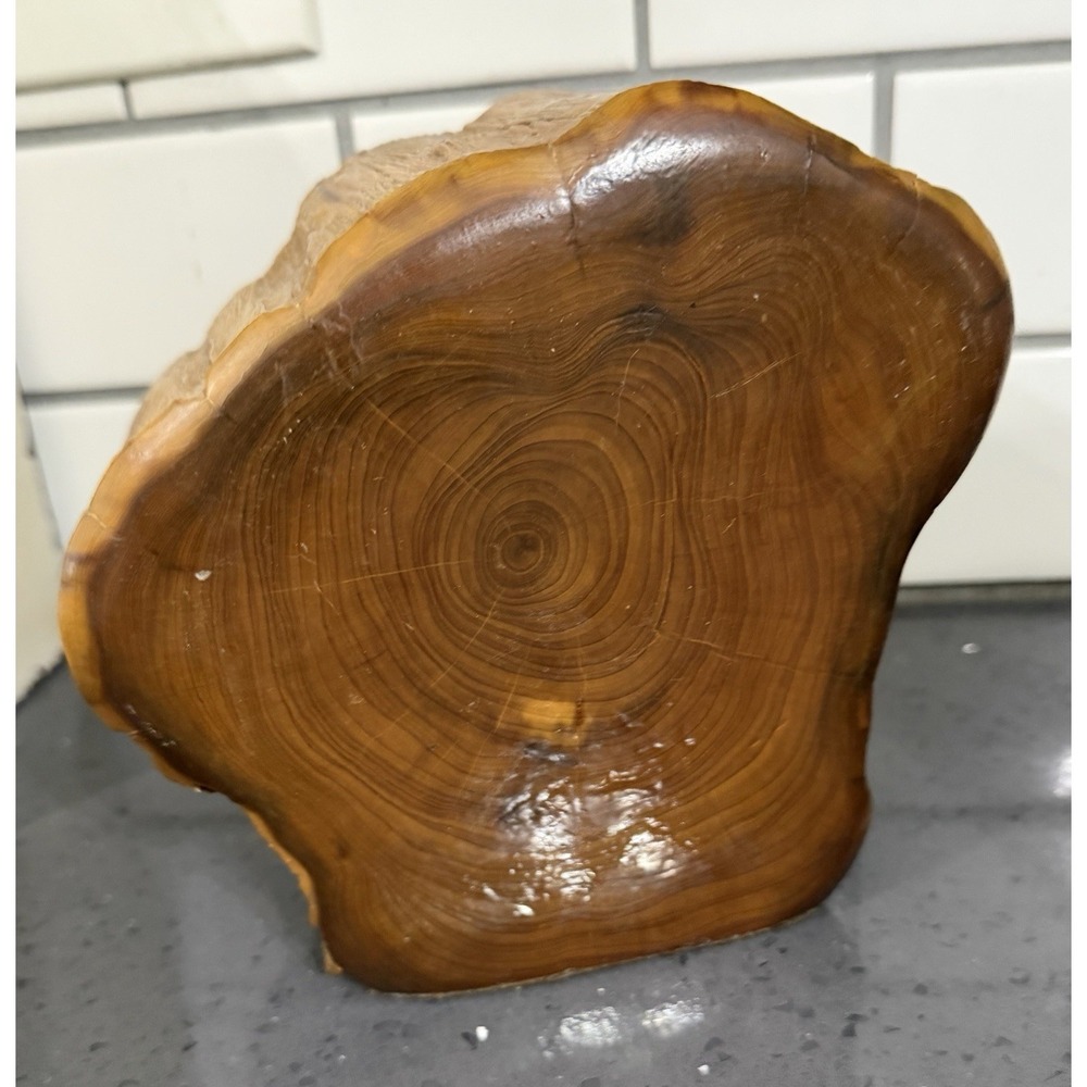 Wood Cedar Log Jewelry Trinket Box Heart Shaped‎ Drawer Artist Jeff Trag - Picture 4 of 12
